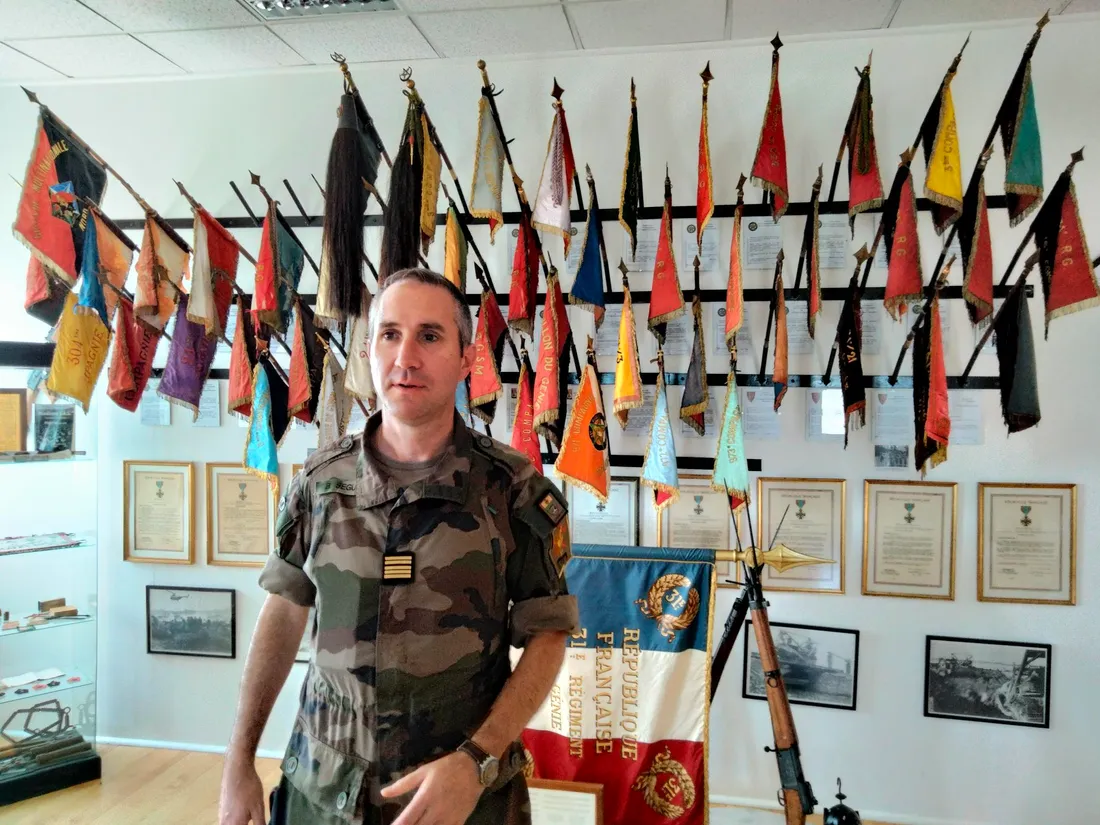 Le colonel Blaise Seguin, chef de corps du 31E RG 