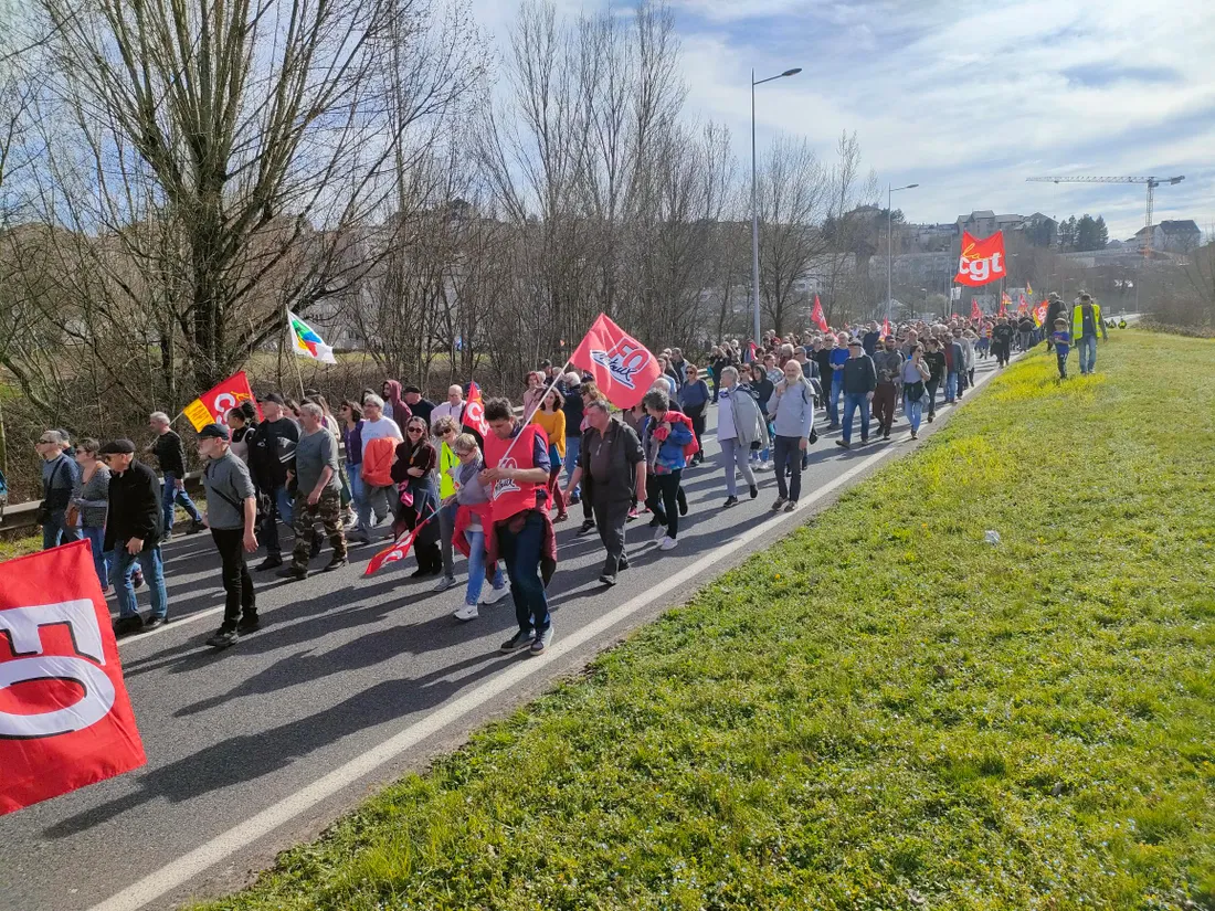 La manifestation contre la réforme des retraites le 23 mars 23023 à Rodez (Aveyron)