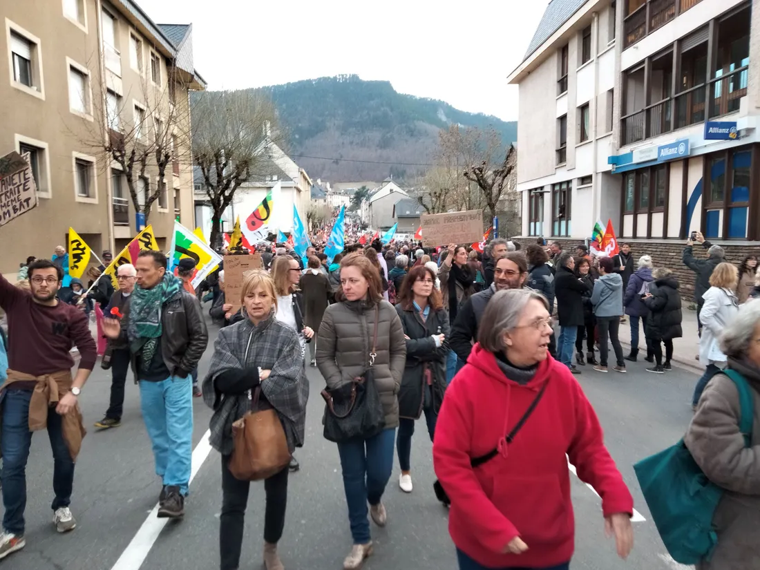 Manifestation contre la réforme des retraites à Mende