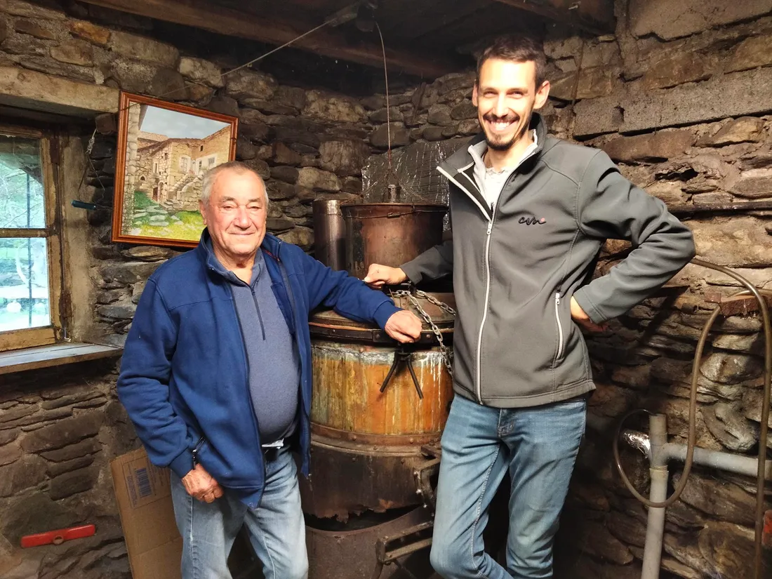 Michel André et son petit fils Robin Just