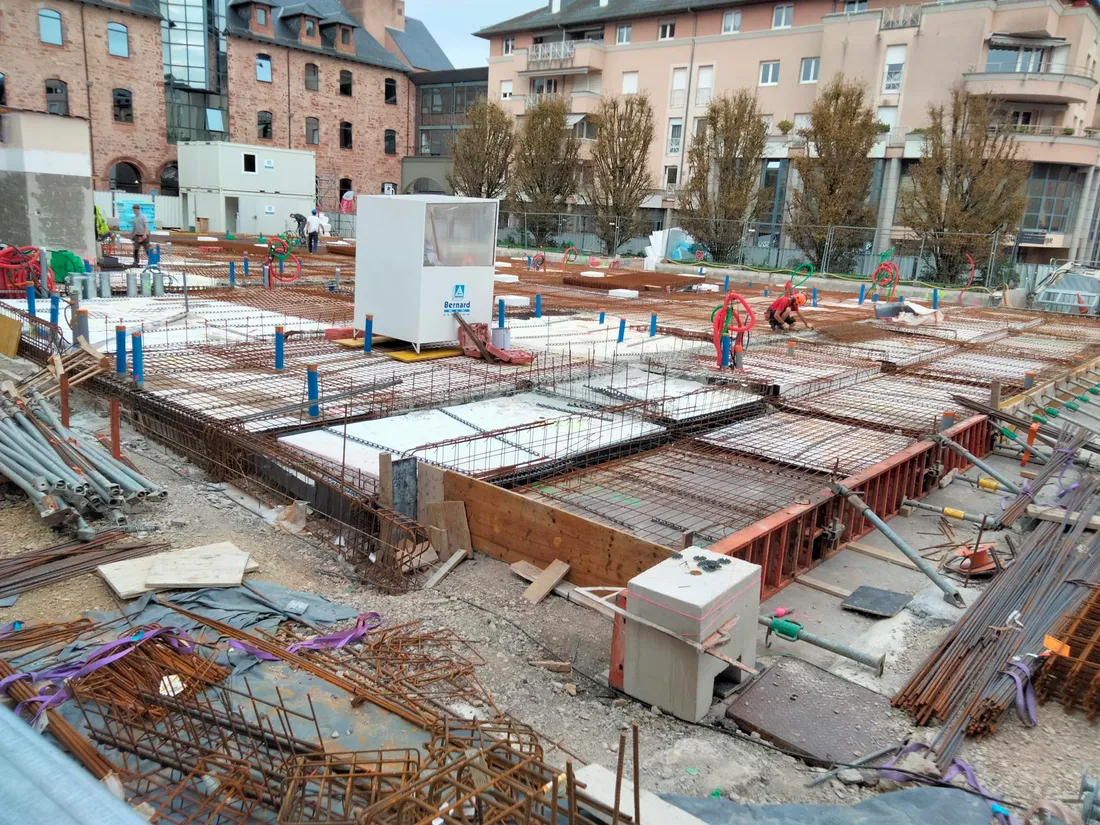 Le chantier de la future Halle de Rodez (Aveyron).