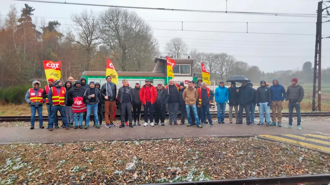 Mobilisation des cheminots le 21-11-24 à Saint-Chely-d'Apcher