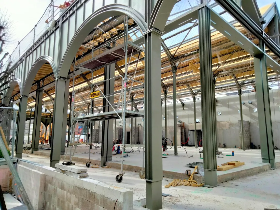 Le chantier de la future Halle de Rodez (Aveyron).