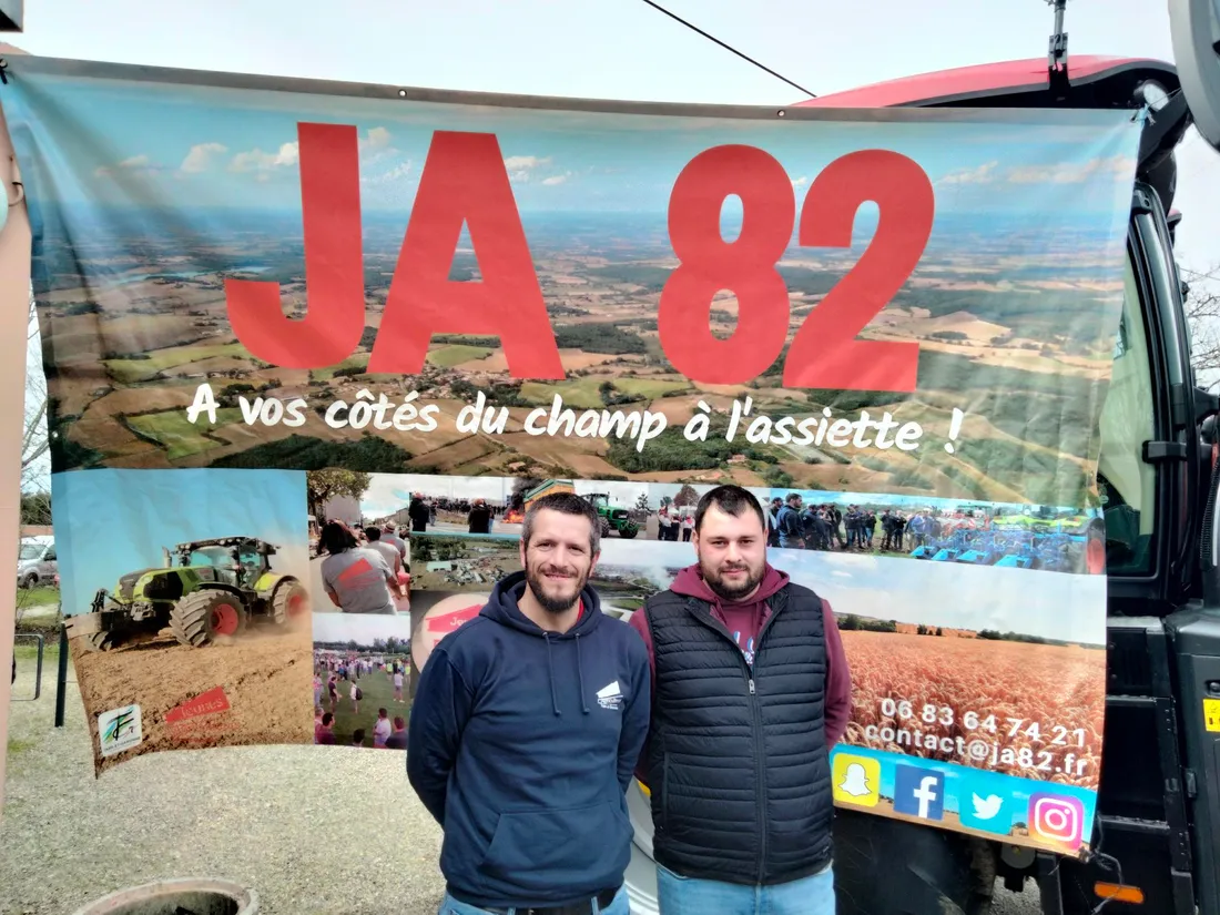 Jean-Baptiste Gibert et Benjamin Checchin, vice-président et président des JA82