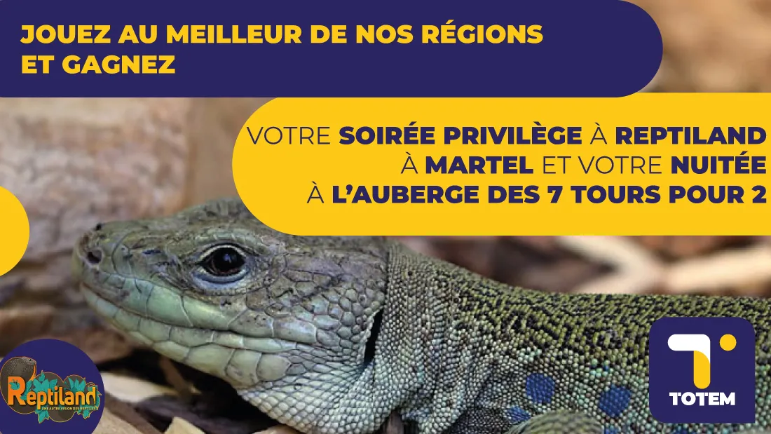 Gagnez votre soirée privilège à Reptiland à Martel dans le Lot 