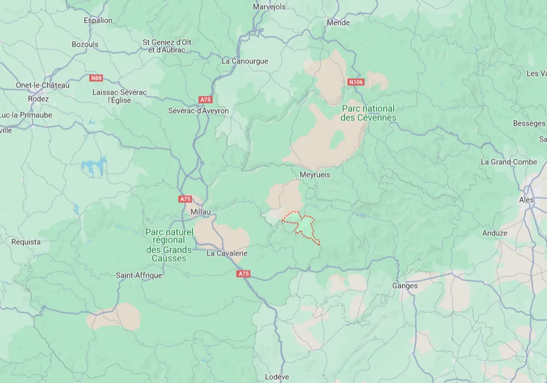 L'incendie est survenu sur la commune de Trèvesà la lisière de l'Aveyron