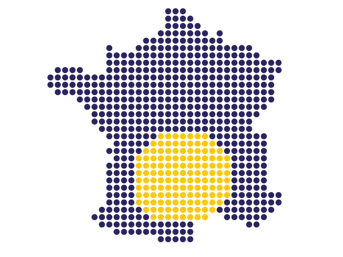 Carte de france nouvelles couleurs