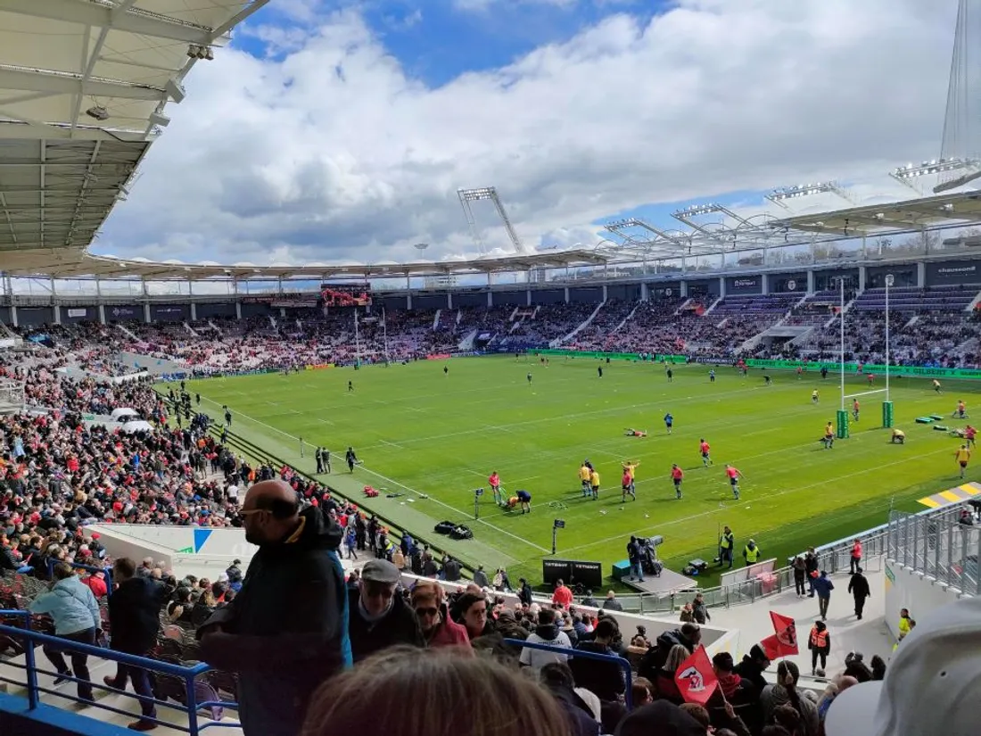 Un match de rugby au stadium de Toulouse