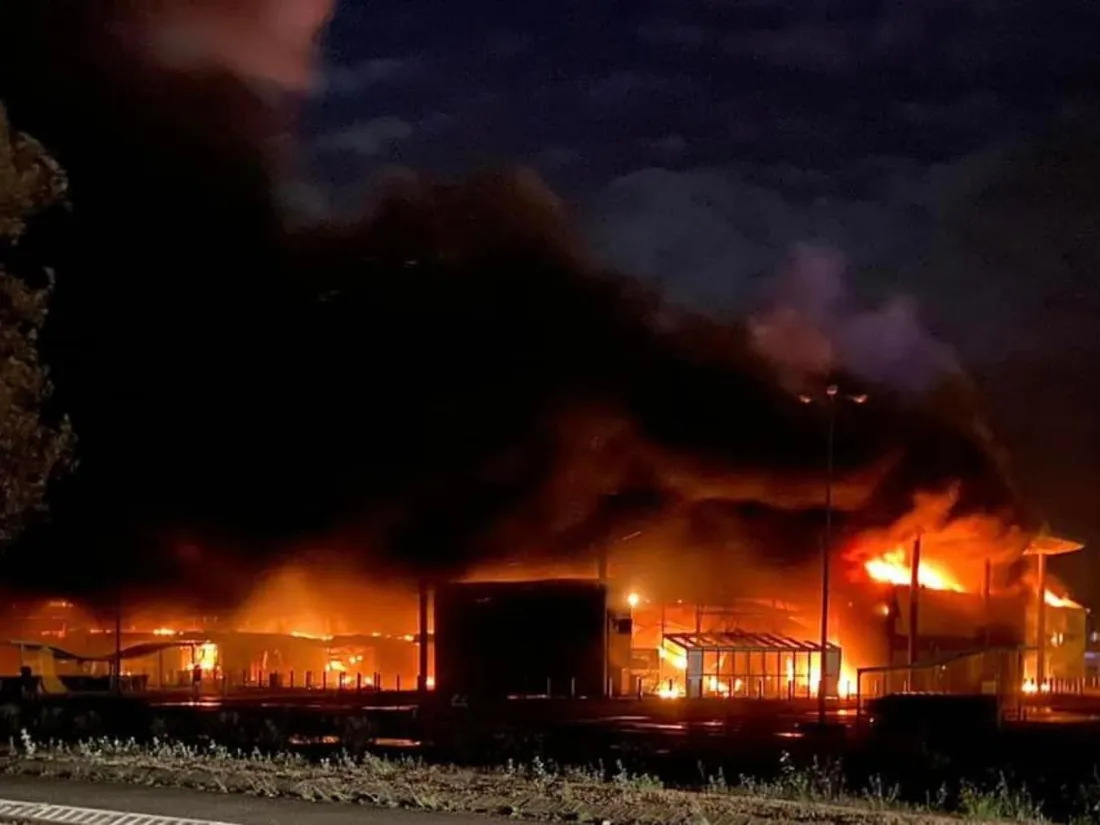 Incendie super u la tranche sur mer