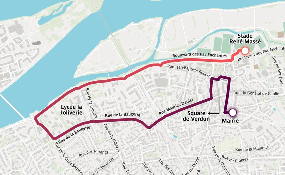 Le parcours de la flamme olympique à Saint-Sébastien-sur-Loire