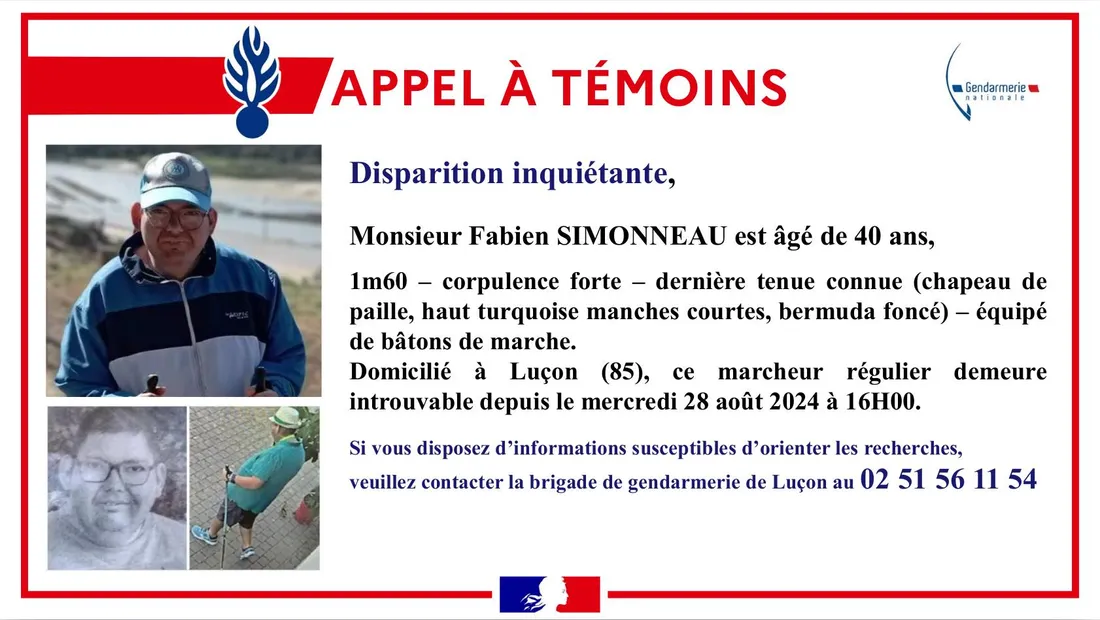 Appel à témoins - Fabien Simonneau