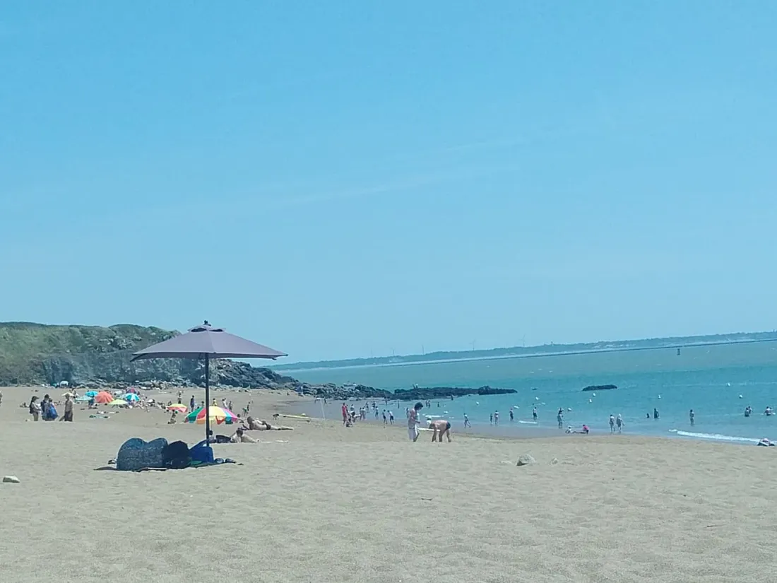 Baignade à la plage
