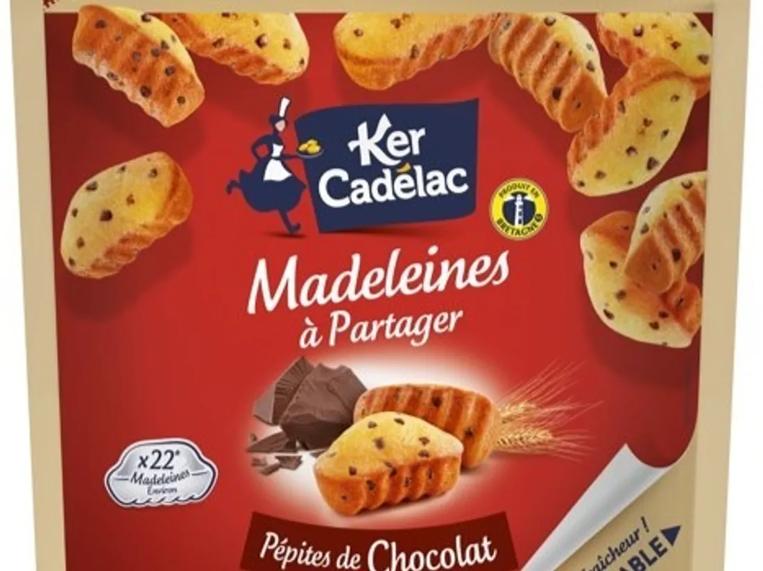 Les madeleines concernées par ce rappel, illustration