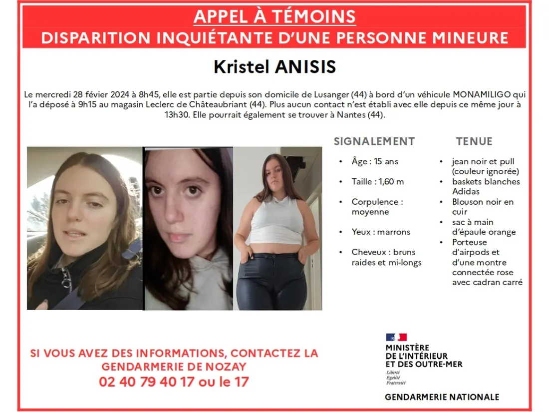 L'appel à témoins de Kristel Anisis