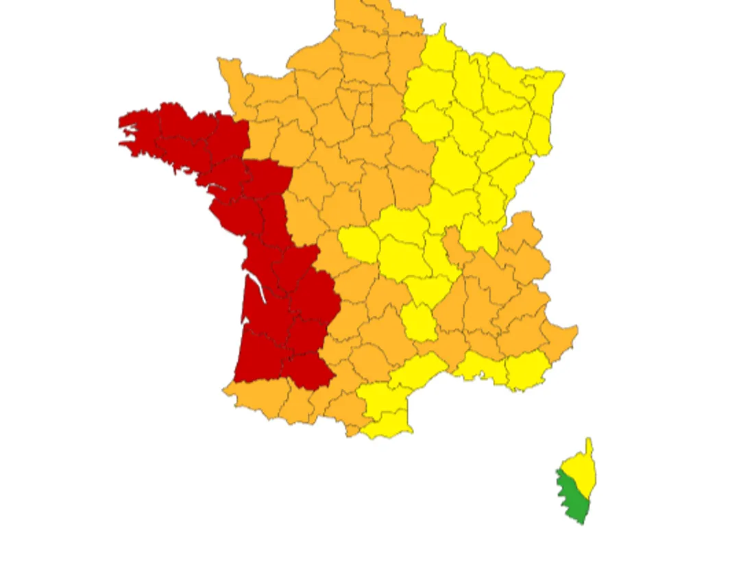La carte de vigilance le 17/07/2022 à 16H