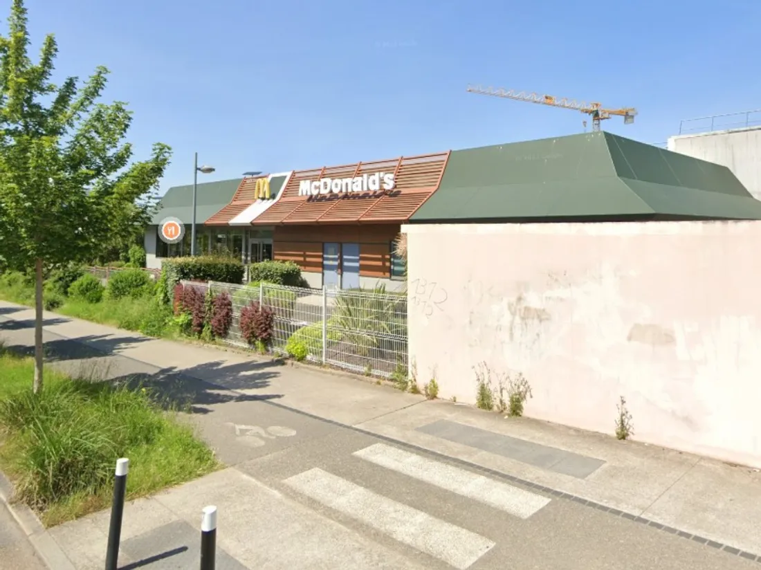 Le restaurant touché par l'incendie, capture d'écran