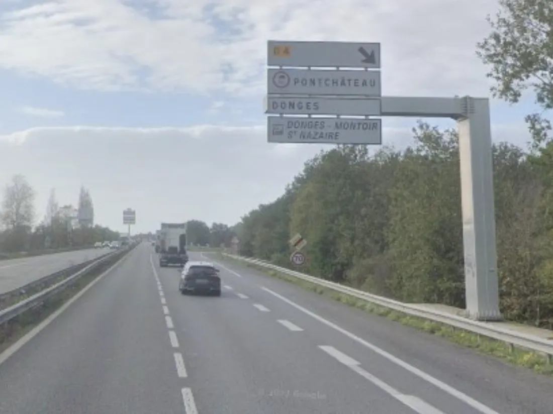 La N171 à l'échangeur des Six Croix, capture d'écran