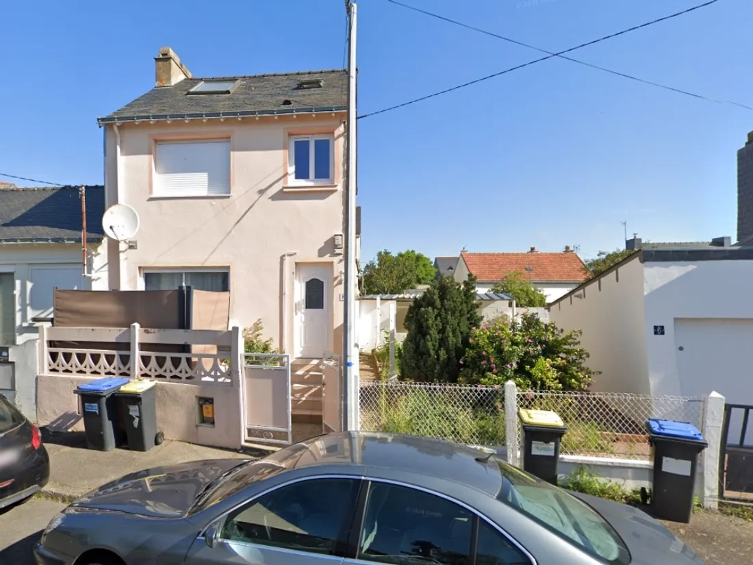 La maison avant l'incendie, dans le quartier Prézégat à Saint-Nazaire