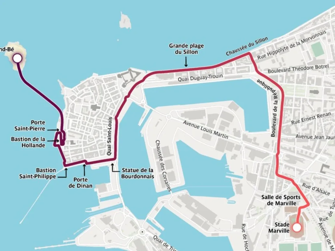 Le parcours de la flamme olympique à Saint-Malo