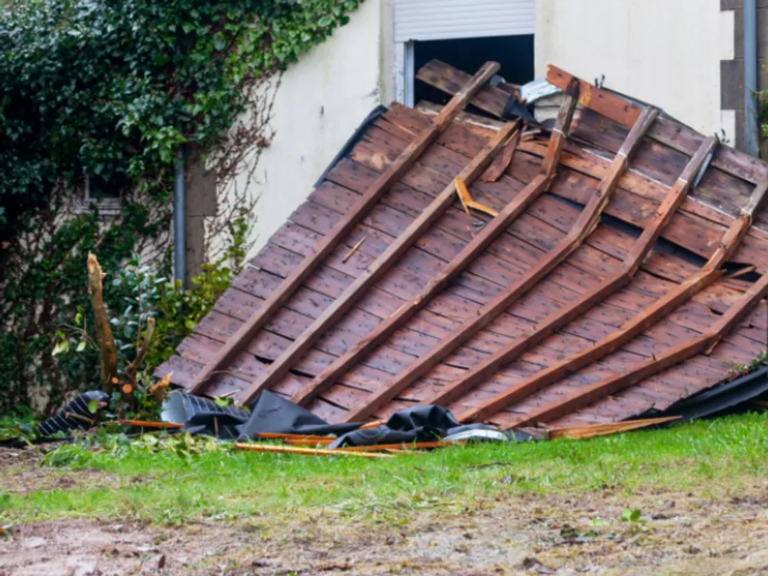 tempête et dégâts sur habitation