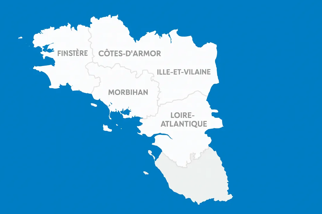 Bretagne à 5 départements