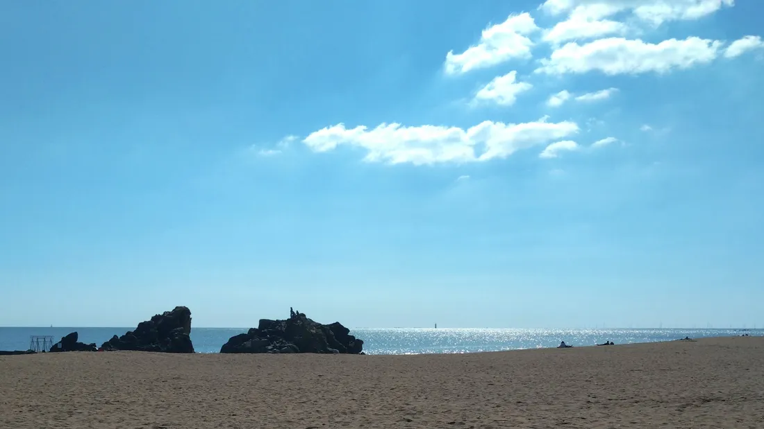 La plage de Monsieur Hulot (Saint-Marc-sur-Mer) par beau temps