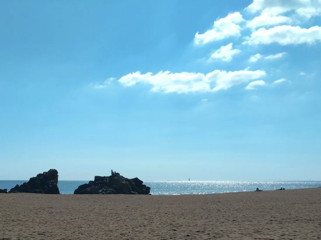La plage de Monsieur Hulot (Saint-Marc-sur-Mer) par beau temps
