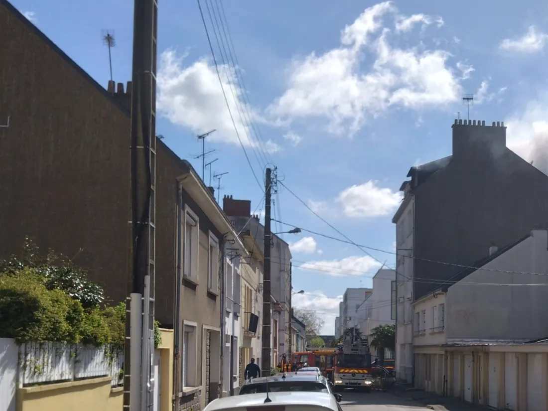 Un immeuble en feu à Saint-Nazaire
