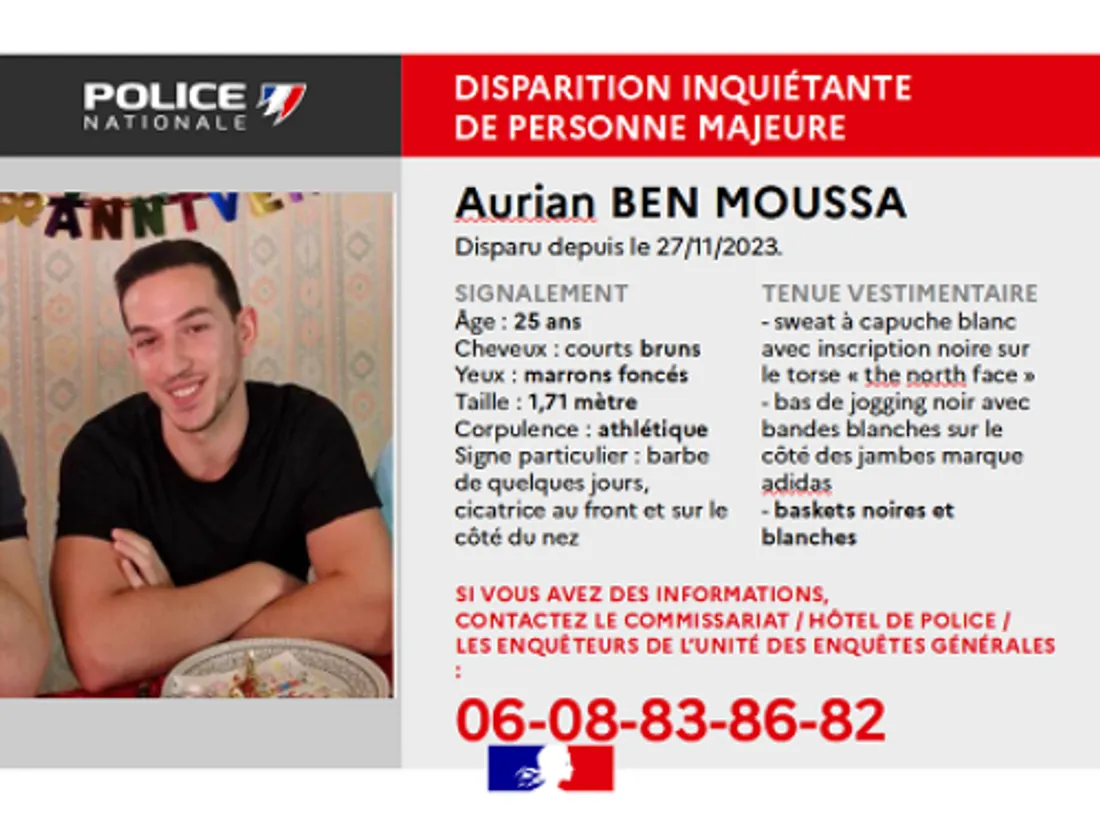 Aurian Ben Moussa - appel à témoins