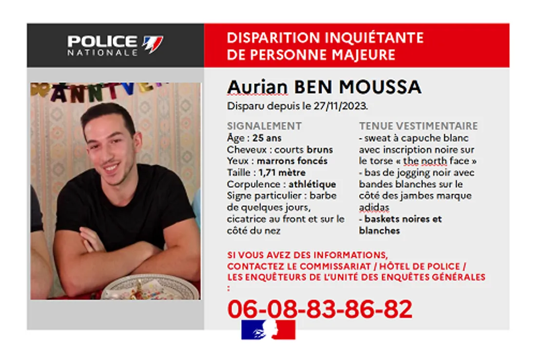 Aurian Ben Moussa - appel à témoins
