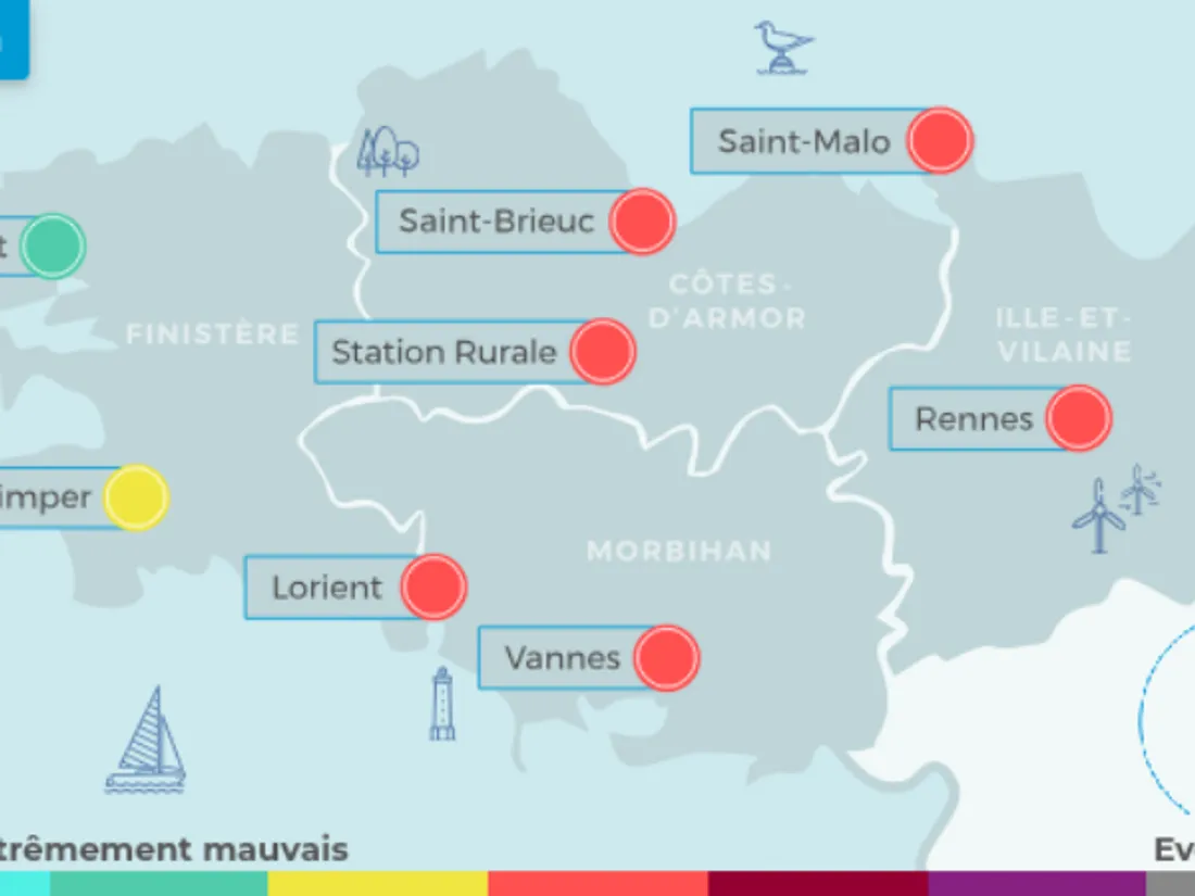 La région Bretagne en alerte pollution