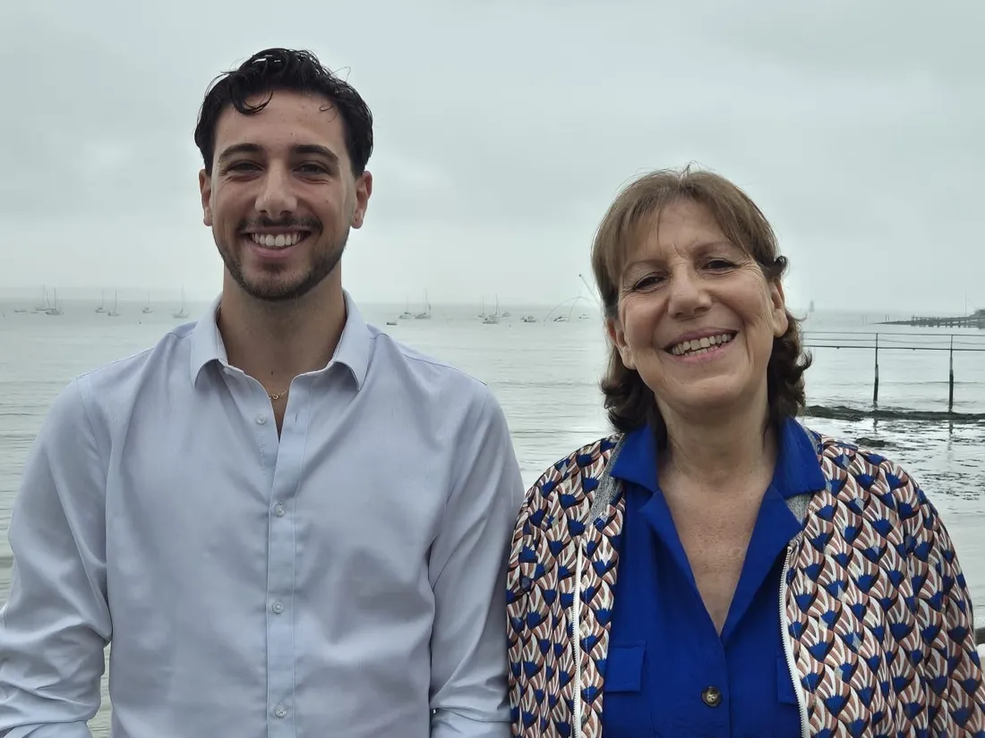 Florence Beuvelet candidate LR et son suppléant Riwan Guillou