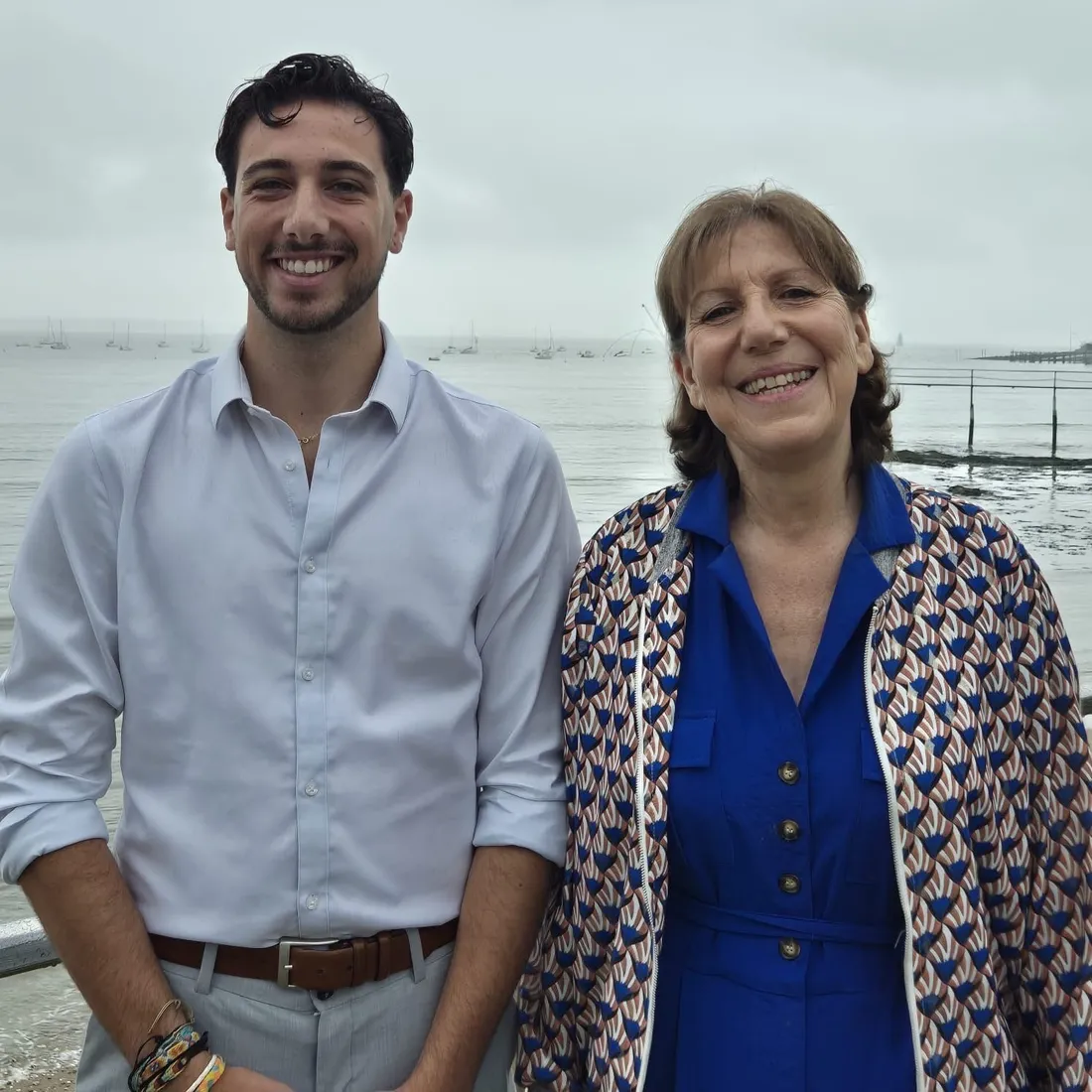 Florence Beuvelet candidate LR et son suppléant Riwan Guillou