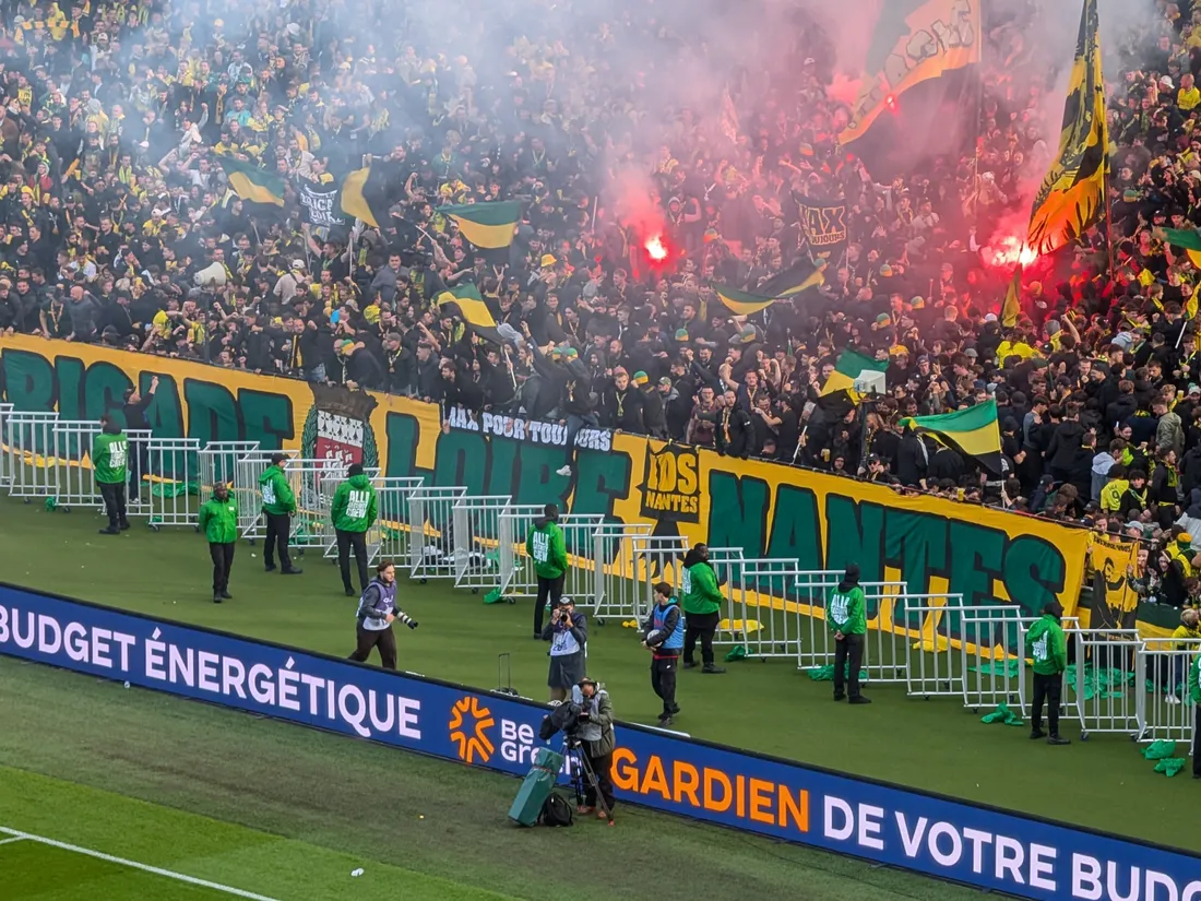 Les joueurs du FC Nantes célébrant devant la tribune Loire (image d'illustration)