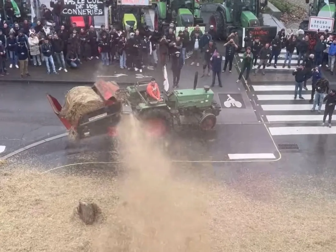 Les agriculteurs à la préfecture de Nantes, le 25 janvier 2024