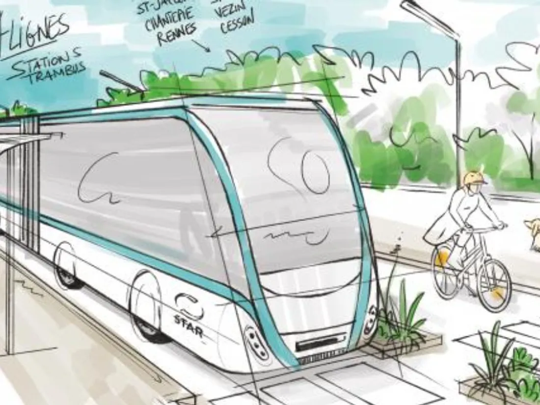L'esquisse d'un trambus, illustration