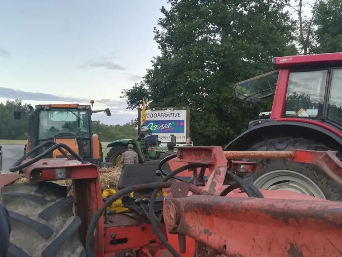 Manifestation d'agriculteurs à la Chevrolière