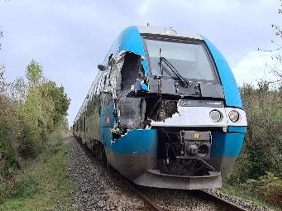 Le train accidenté, illustration