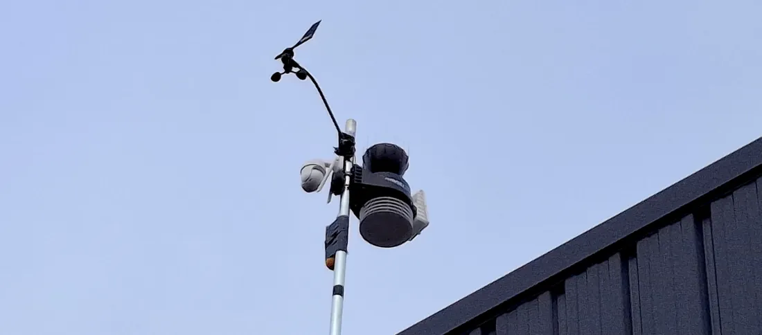 La dernière station météo installée par l'association au nord de Blois.