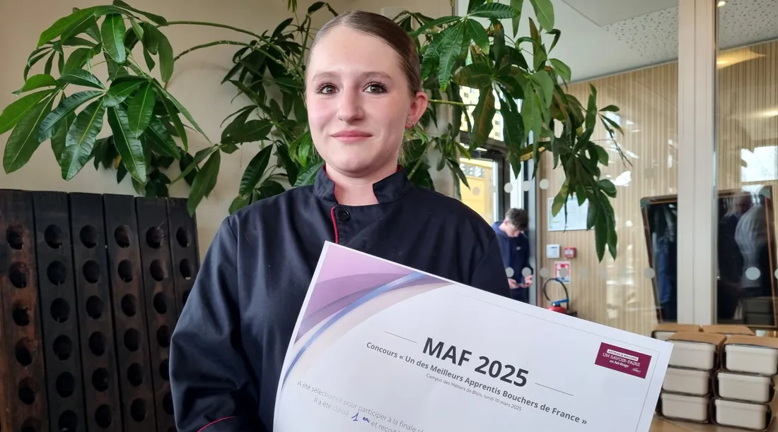 Océane Prieur figure déjà parmi les 24 meilleurs apprentis bouchers de France !