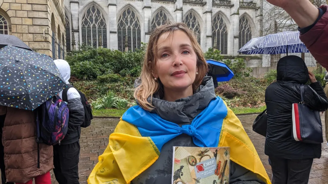 A Rouen, un rassemblement pour l'Ukraine, trois ans après le début de la guerre