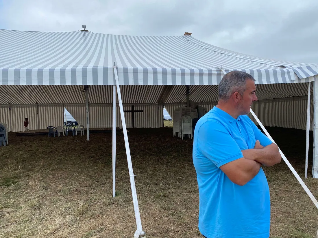 Le pasteur Rudy Lagraine, un des principaux organisateurs de ce rassemblement