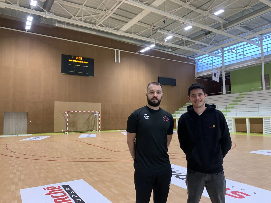 Benoît Souillet et Alexis Huaulmé entraînent l'équipe première de l'Union Sud Mayenne/L'Huisserie.