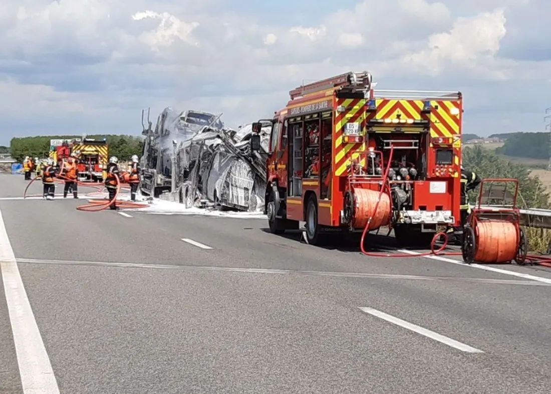 Intervention des pompiers à hauteur de Champfleur