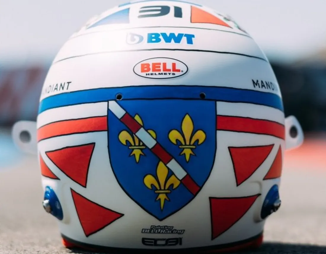Le casque d'Esteban Ocon pour le Grand Prix de France 2022