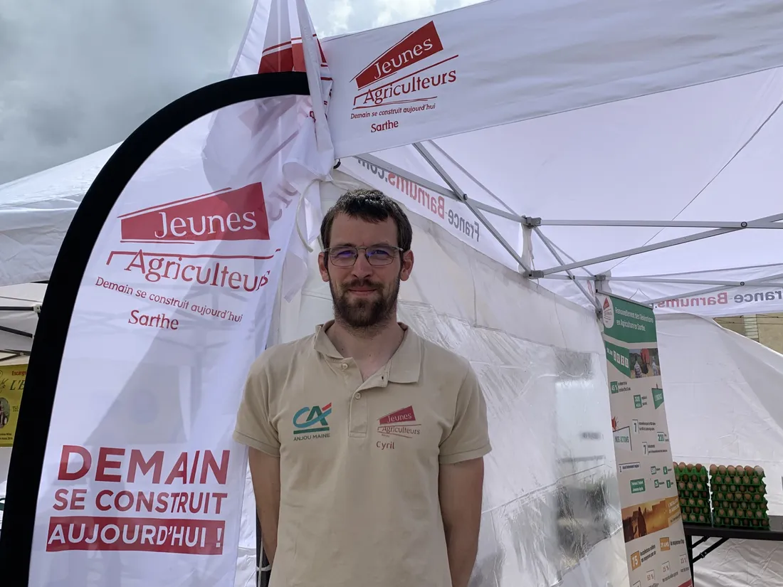 Cyril Lemaître est le nouveau président des Jeunes Agriculteurs de la Sarthe. 
