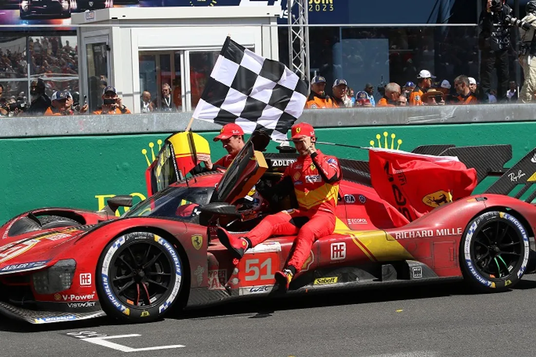 La Ferrari du team AF Corse victorieuse sur ce millésime 2023