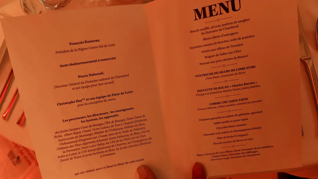 Un menu élaboré par le chef blésois Christophe Hay.