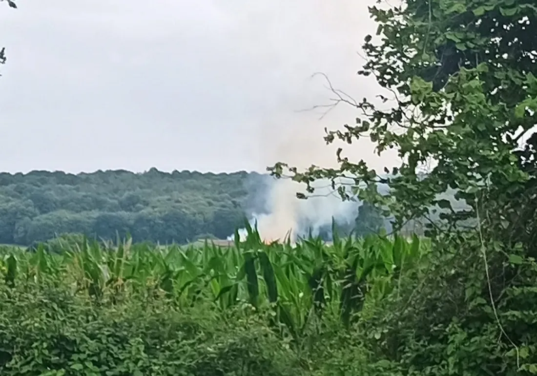 Un dégagement de fumée visible de loin