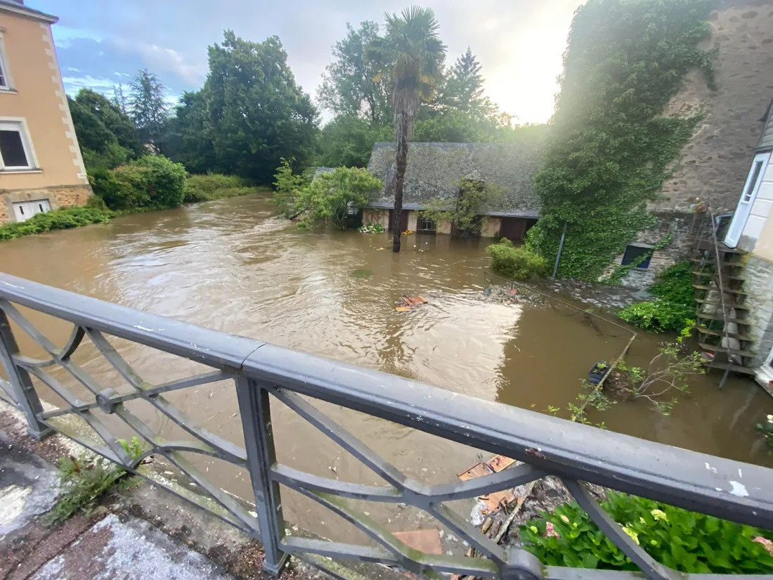 Le 20 juin 2024, la crue historique de l'Oudon a atteint 3,24m de hauteur.